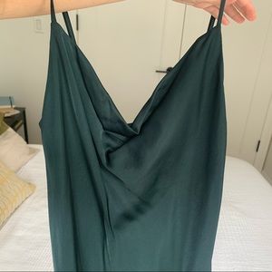 NWT Zara Green Cowl Neck Dress
